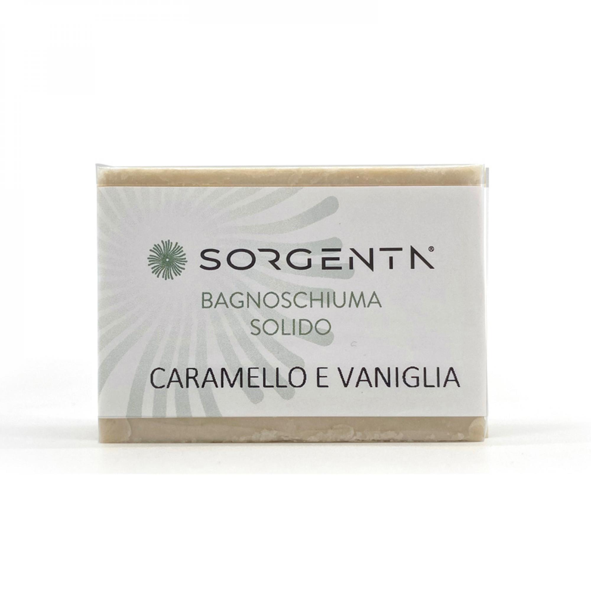 Bagnoschiuma solido naturale profumato Caramello e Vaniglia 60 gr